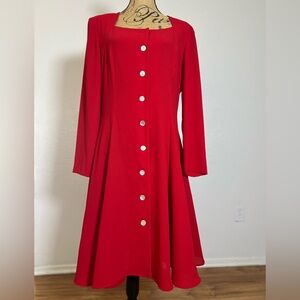 Chaus Long Sleeve Button-Down Dress